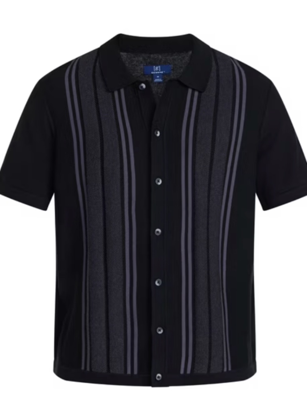 NWT - George Men’s 100% Cotton Button Front Polo Sweater with Short Sleeves - L